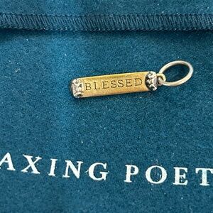 Waxing Poetic Gold and Silver 'Blessed' Charm
